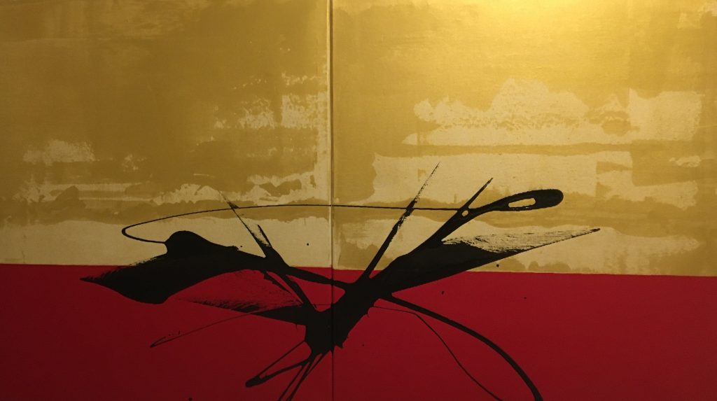 Gold-Rot-Schwarz (70x120cm)